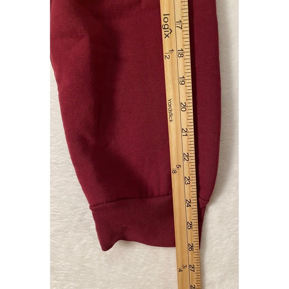 NOS Hoodie Womens XXL Burgundy Cotton Blend London England Plaid Lined Zip Up - Picture 4 of 9